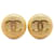 Gold Chanel Gold Plated CC Clip On Earrings Golden Metal  ref.1545291