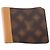 Slender Billetera delgada borrosa Monogram Louis Vuitton marrón Castaño