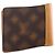 Slender Billetera delgada borrosa Monogram Louis Vuitton marrón Castaño - vista 3