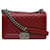 Sac à bandoulière Boy Flap moyen en agneau rouge Chanel Cuir  ref.1545349