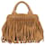 Prada Brown Fringe Canapa Handbag Cloth  ref.1545372