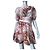 Completo gonna e top All Saints Astria Laur e Mae Luar Rosa Arancio Arancione
