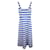 Autre Marque Emilia Wickstead Midi Shiloh Stripe Dress in Blue Polyester  ref.1545469
