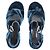 Sandali con tacco Chunky Jil Sander in velluto blu - vista 6