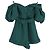 Self portrait Self-Portrait Polka Dot One-shoulder Belted Fil Coupé Romper in Green Polyester