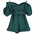 Self portrait Self-Portrait Polka Dot One-shoulder Belted Fil Coupé Romper in Green Polyester - view 2