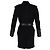 Abrigo con cinturón en lana negra de Acne Studios Negro - vista 3