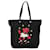 Bolsa Tote Prada Triangle Plate Pierrot Preto Couro Nylon  ref.1546387