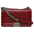 Chanel Red Medium Lambskin Boy Flap Dark red Leather  ref.1546565