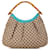 Sac hobo Gucci en toile GG marron avec clous en bambou Tissu Beige  ref.1546597