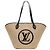 Louis Vuitton Marrom Ráfia Saint Jacques Bege