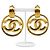 Chanel Coco Mark Round Swing Earrings Golden - vista 2