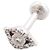 NOVE MONO ANELLO DJULA PIERCING D'ORECCHIO BARRA OCCHIO EA76456-WG ORO DIAMANTI Argento
