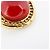 Orecchini a clip placcati in oro di Chanel con pietra rossa - vista 8