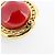 Orecchini a clip placcati in oro di Chanel con pietra rossa - vista 9