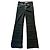 Jeans neri bondage a gamba bootcut di John Galliano dei primi anni 2000. Nero