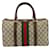 Gucci GG Supreme Sherry Line Boston Lederhandtasche Braun Leinwand  ref.1547725