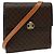 Céline Borsa a spalla in tela Macadam CELINE in pelle PVC marrone Auth 83129