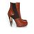 Fendi, hidden platform boots in cognac leather Brown - view 4