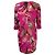 Fuzzi Magenta Leopard Palm Kleid Pink - Ansicht 3