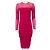 Fuzzi Magenta Langarm Bodycon Kleid Pink