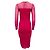 Fuzzi Magenta Langarm Bodycon Kleid Pink - Ansicht 3