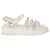 Sandalias gladiador de cuero blanco con logo CC entrelazado de Chanel Crudo  ref.1548273