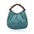 Gucci Turquoise Leather Bamboo Handle Studded Handbag Hobo Bag  ref.1548284