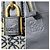 LOEWE Amazona 19 in pelle di vitello jacquard Anagram nero/blu navy - vista 8