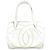 Chanel Deka Coco Mark CC Tragetasche Weiß