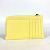 Everyday Monedero de cuero amarillo Balenciaga
