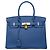 Hermès HERMES Birkin 30 Bag in Blue Leather - 102013 - view 3