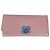 Bulgari Cartera larga de cuero rosa Bvlgari