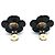 Orecchini a clip Coco Mark Flower neri Chanel 96P Nero D'oro - vista 3