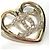 Spilla a forma di cuore con strass dorati Chanel D'oro - vista 5