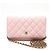 Borsa a spalla in pelle caviar rosa Chanel