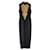 Autre Marque Man Lou Lan Gold Embellished Black Crepe QiPa Cheongsam Dress Polyester  ref.1549812