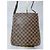 LOUIS VUITTON Borsa a Spalla Musette Salsa GM Damier Ebene Marrone Beige - vista 7
