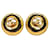 Boucles d'oreilles rondes clip-on en or plaqué Chanel CC doré Plaqué or  ref.1549893