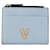 Porte-cartes en cuir bleu avec logo Virtus de Versace  ref.1549907