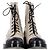 Timeless Beige Kalbsleder Schnürstiefel mit ineinandergreifendem CC-Logo von Chanel - Ansicht 2