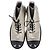 Timeless Beige Kalbsleder Schnürstiefel mit ineinandergreifendem CC-Logo von Chanel - Ansicht 3