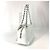 Borsa a spalla trapuntata con catena Chanel Argento Bianco - vista 2