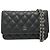 Borsa a spalla Chanel Matelassé Coco Mark Classic Chain Wallet Nero