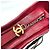 Borsa a catena Chanel CC Coco Mark Gabrielle Marrone Rosso - vista 8