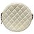 Borsa a spalla Chanel Coco Mark CC Round Small Chain Pochette Bianco Rosso