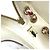 Borsa a spalla Chanel Coco Mark CC Round Small Chain Pochette Bianco Rosso - vista 8