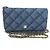 Borsa a spalla in denim Chanel Blu