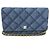 Borsa a spalla in denim Chanel Blu - vista 3