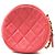 Borsa a catena rotonda matelassé Chanel CC Coco Mark Rosa